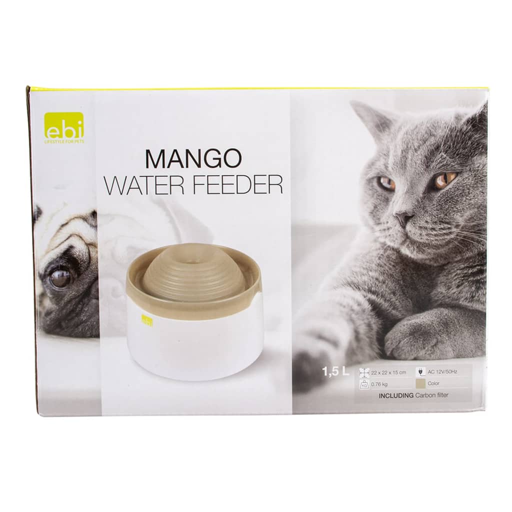 Ebi Waterbank pour animaux de compagnie Mango 1,5 l mokka calme