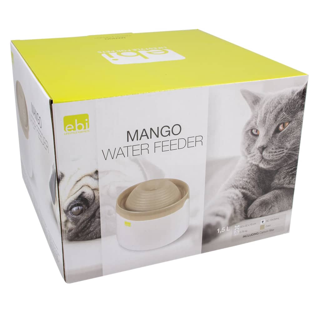 Ebi Waterbank pour animaux de compagnie Mango 1,5 l mokka calme
