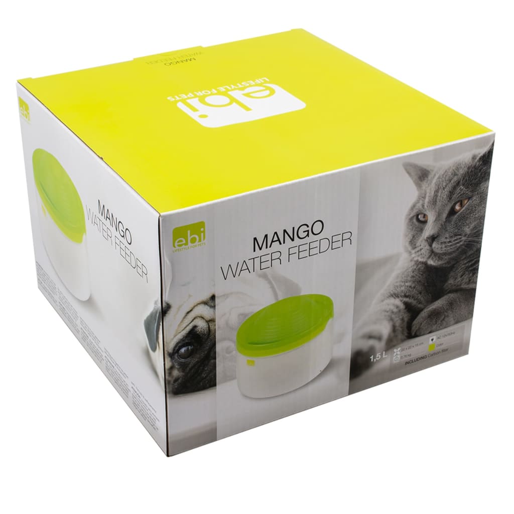 Ebi Waterbank pour animaux de compagnie Mango 1,5 l vert