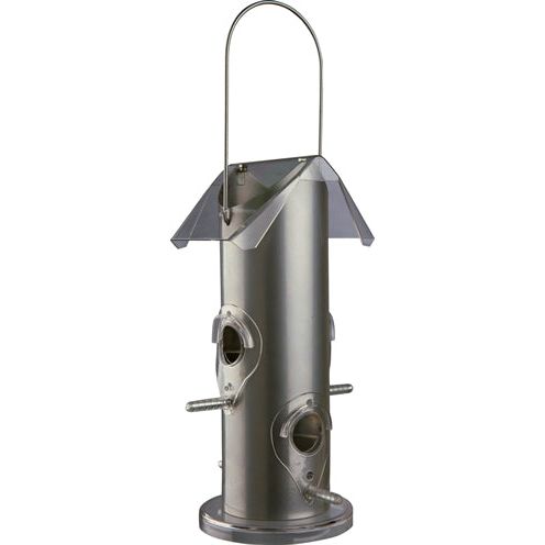 Trixie Voerdispensher Metal Plastic Silver
