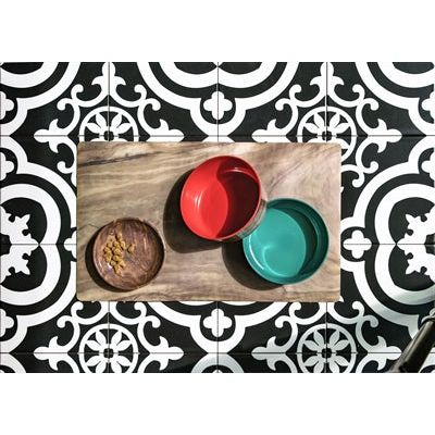 Tarhong Food Bowl chien olive mélamine houtprint sienna rose
