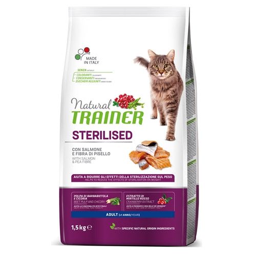 Cat entraîneur naturel saumon stérilisé