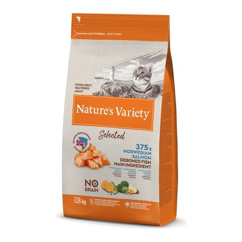 Variété natures sélectionnée saumon norvégien stérilisé