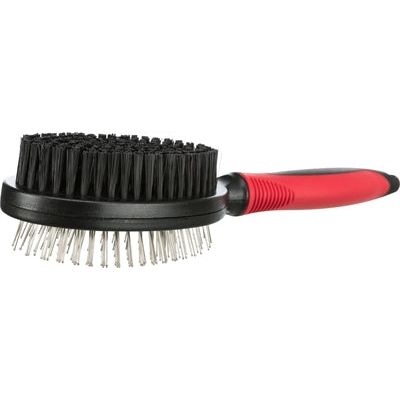 Trixie Brush Double-Side Cover Coiffes Underwol Plastic Black Red
