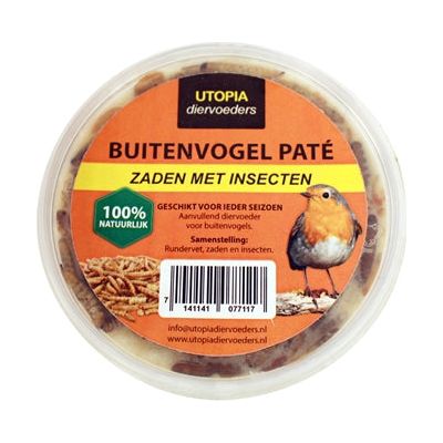 Utopie vogelpate avec des graines et des insectes