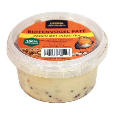 Utopie vogelpate avec des graines et des insectes