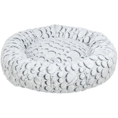 Trixie Cat panier mila rond peluche blanc gris