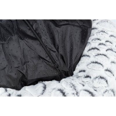 Trixie Cat panier mila rond peluche blanc gris