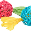 Trixie Set Rattan Balls avec des assortis de ruban en papier