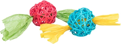 Trixie Set Rattan Balls avec des assortis de ruban en papier