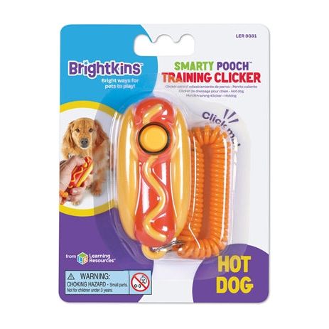 Brightkins Smarty Pooch Training Clicker Hotdog