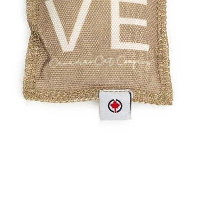 Compagnie canadienne du chat canadien jouent l'amour du coussin avec le beige gris catnip