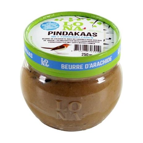 Beurre d'arachide lona avec graines d'oiseau de jardin