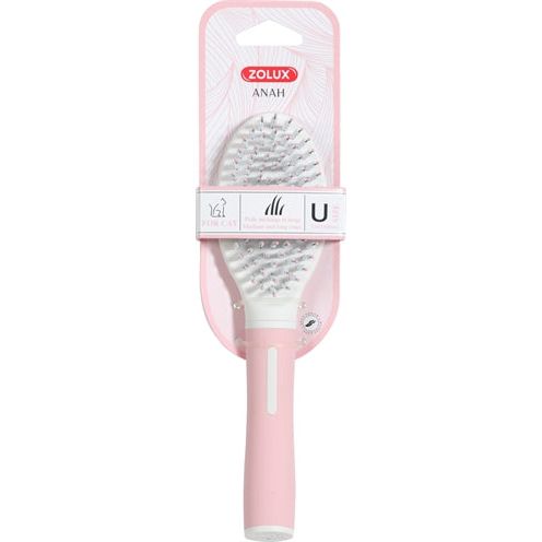 Zolux anah pincel slicker rose doux blanc