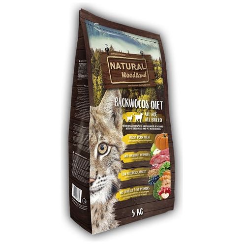 Régime de bois de chat en bois naturel naturel