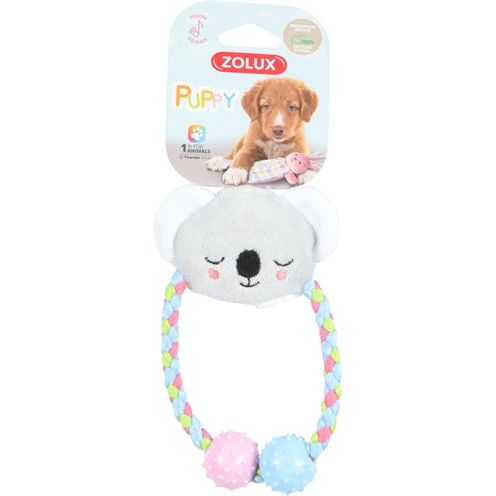 Zolux chiot minuscule koala en peluche avec corde gris