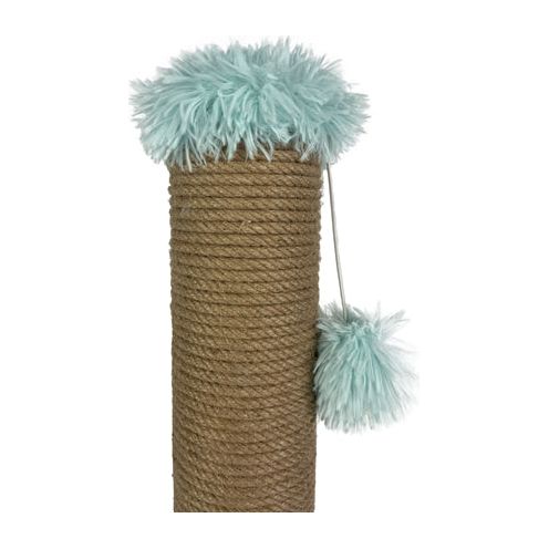 Foeiii grattant le poteau en peluche bleu clair