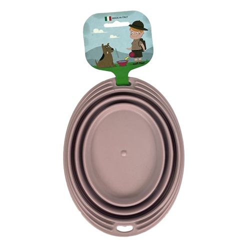 Heureux animal de compagnie fou de animaux de compagnie bol de nourriture en boisson bac pliable blush rose