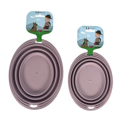 Heureux animal de compagnie fou de animaux de compagnie bol de nourriture en boisson bac pliable blush rose