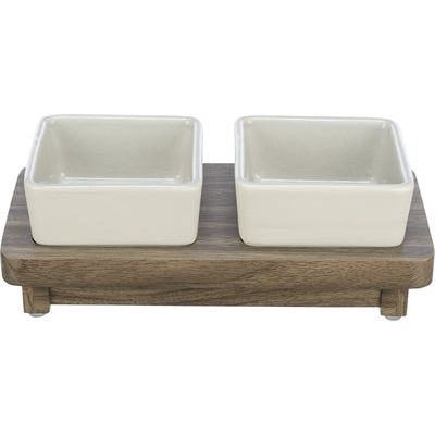 Trixie Food Bowl Dog Set Citystyle Céramique Gris brun