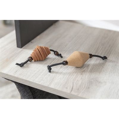 Trixie Rugbybal Cat Toys on Rope Citystyle Felt Wood