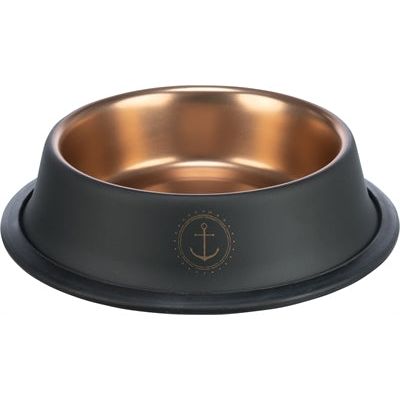 Trixie Be Nordic Feed Water Bin en acier inoxydable en caoutchouc noir