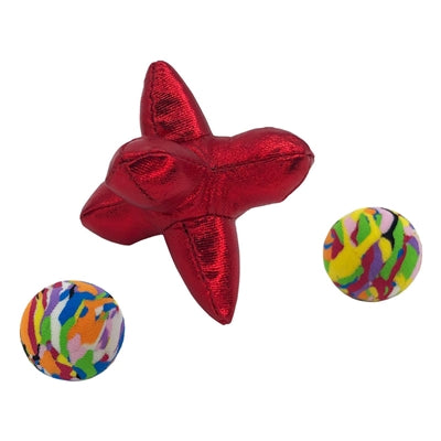 Kong Cat Active Jacks Stututerbal Multipack avec Catnip Red