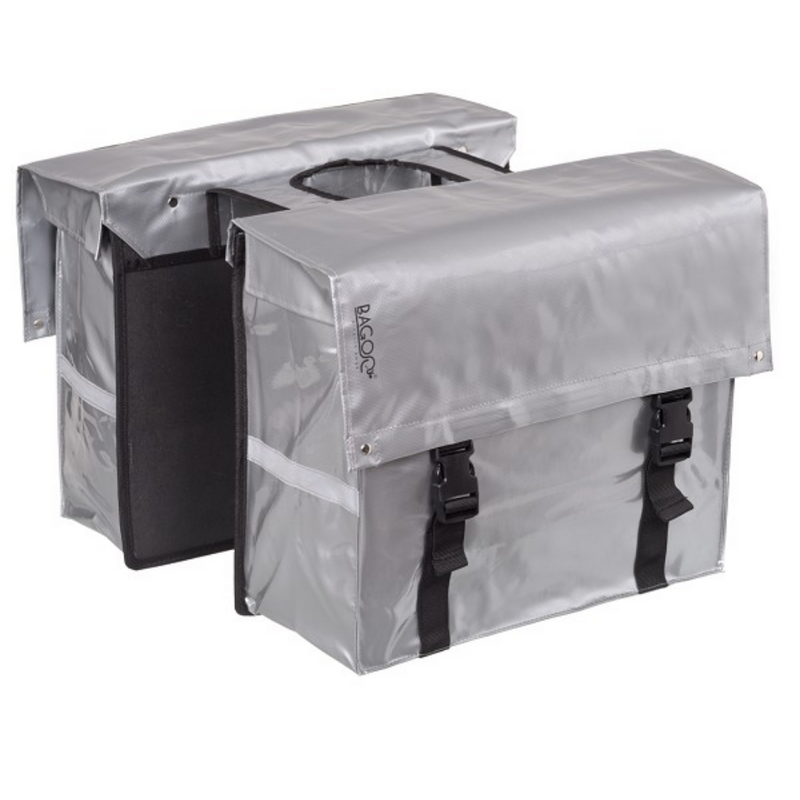 Sac à vélo double bisonyl contenu en argent 46L