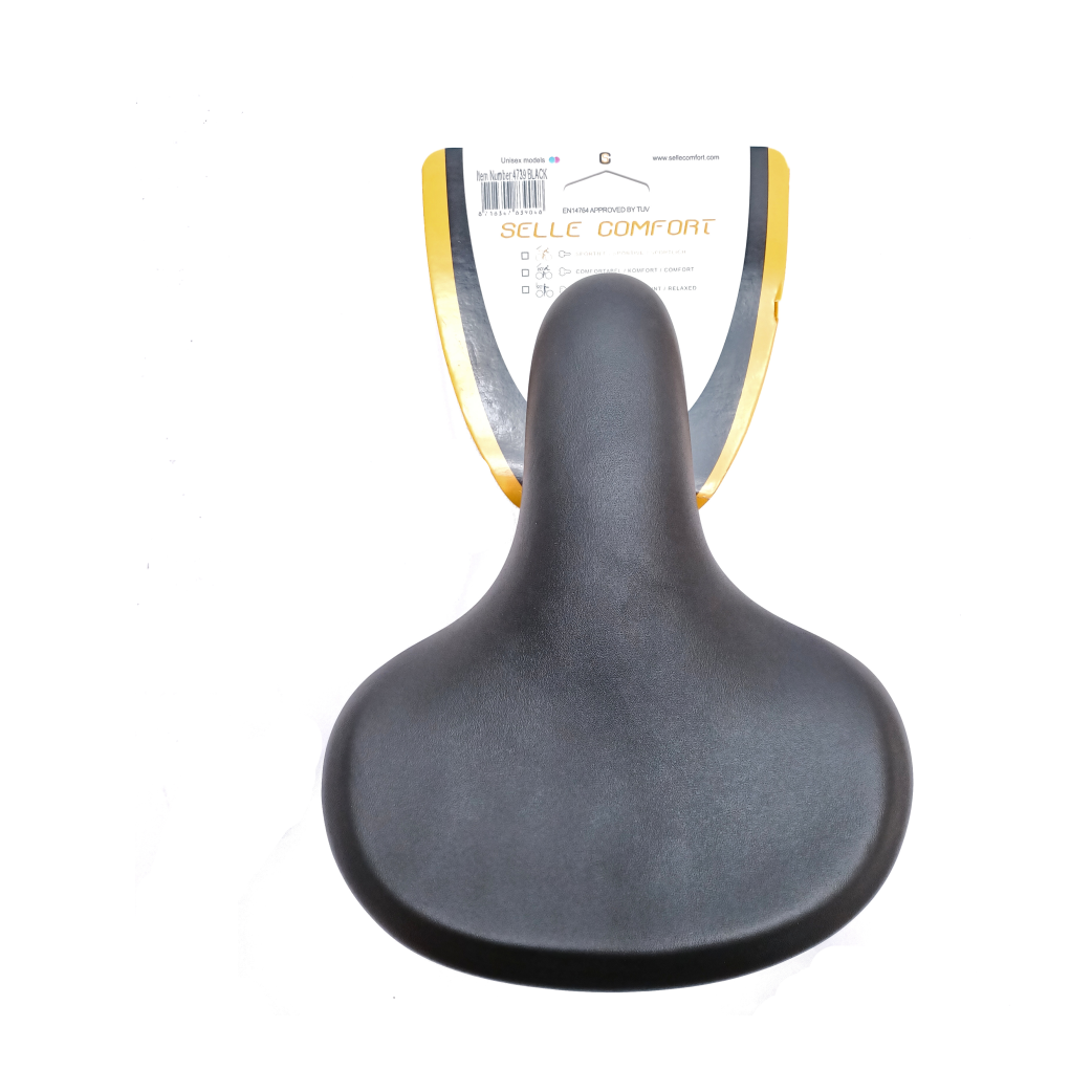 Selle Comfort Comfort Urban Junior Children's Saddle avec Hanging Springs, Black.
