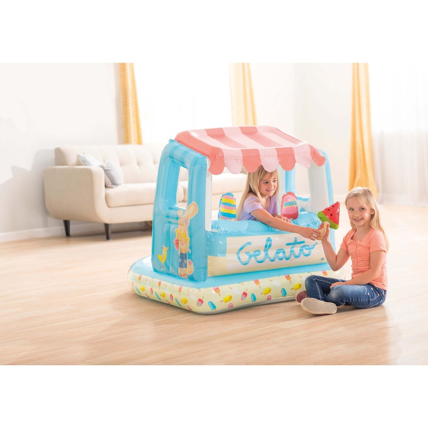 Playhouse de fenêtre de crème glacée gonflable