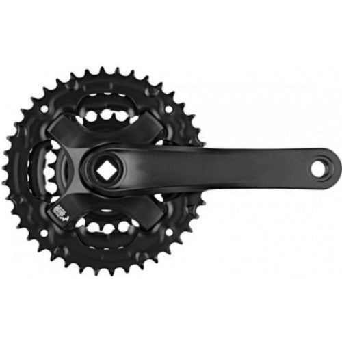 Pédalier Samox 152 mm triple 42 32 22 dents noir mat - 4 mm