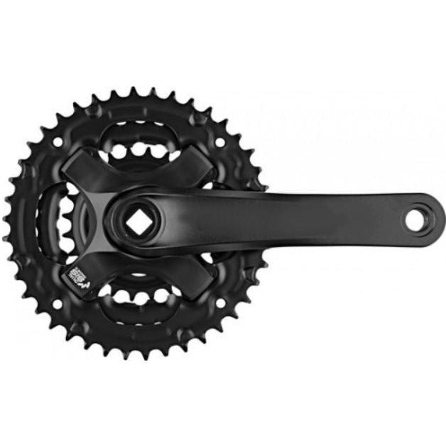 Pédalier Samox 170 mm triple 42 32 22 dents noir mat - 4 mm