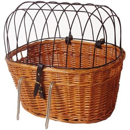 Roseau de panier à vélo à l'avant + rack métallique