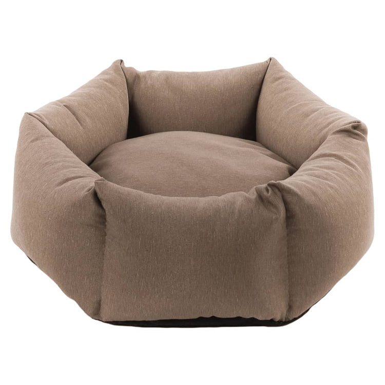 Flamingo Flamingo Dog Panier avec des zits Panama hexagonal 50x18 cm taupe