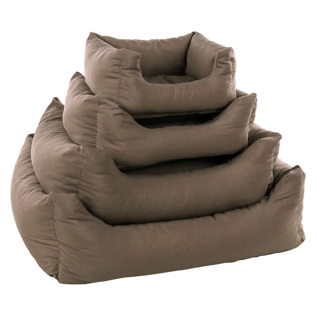 Flamingo Flamingo Dog Panier avec des zits Panama rectangulaire 50x40x18 cm taupe