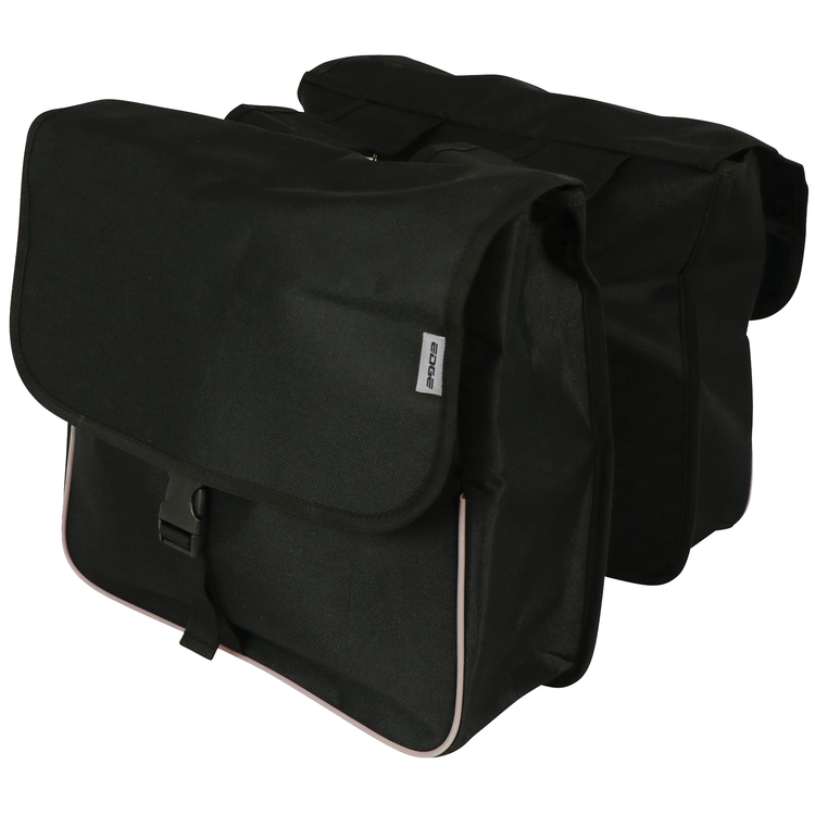 Edge Double Bicycle Bag Basic Shopper 32 litres 32 x 38 x 13 cm (2x) noir