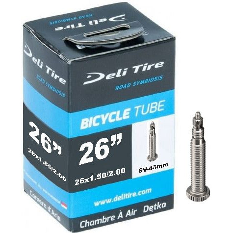 Deli Tire Inner Tube SV13 26 pouces 26x1.50-2.10 40 54-559 43 mm français