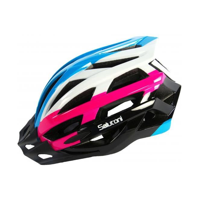 SALUTONI LADIES BICYCLE CASHET - Blauww White Pink - 58-61 cm
