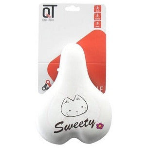 Qtcychectech Qt Cycle Tech Saddle Girls 16-20 pouces Sweety White Rose Blister 0301070