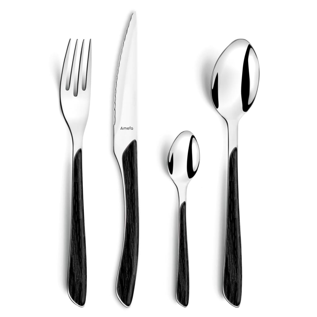 Amefa Amefa Couvreries de 16 pièces Ensemble Eclat Nature Black Wood