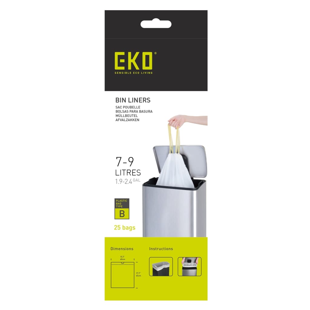 Eko Eko Garbage Bag Set B 24x25 St 7-9 L blanc