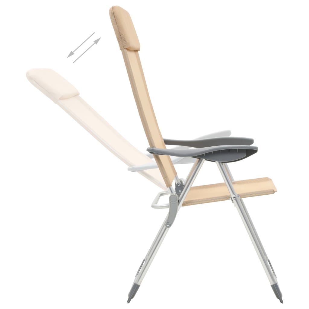 Vidaxl Camping Chaises 2 PC
