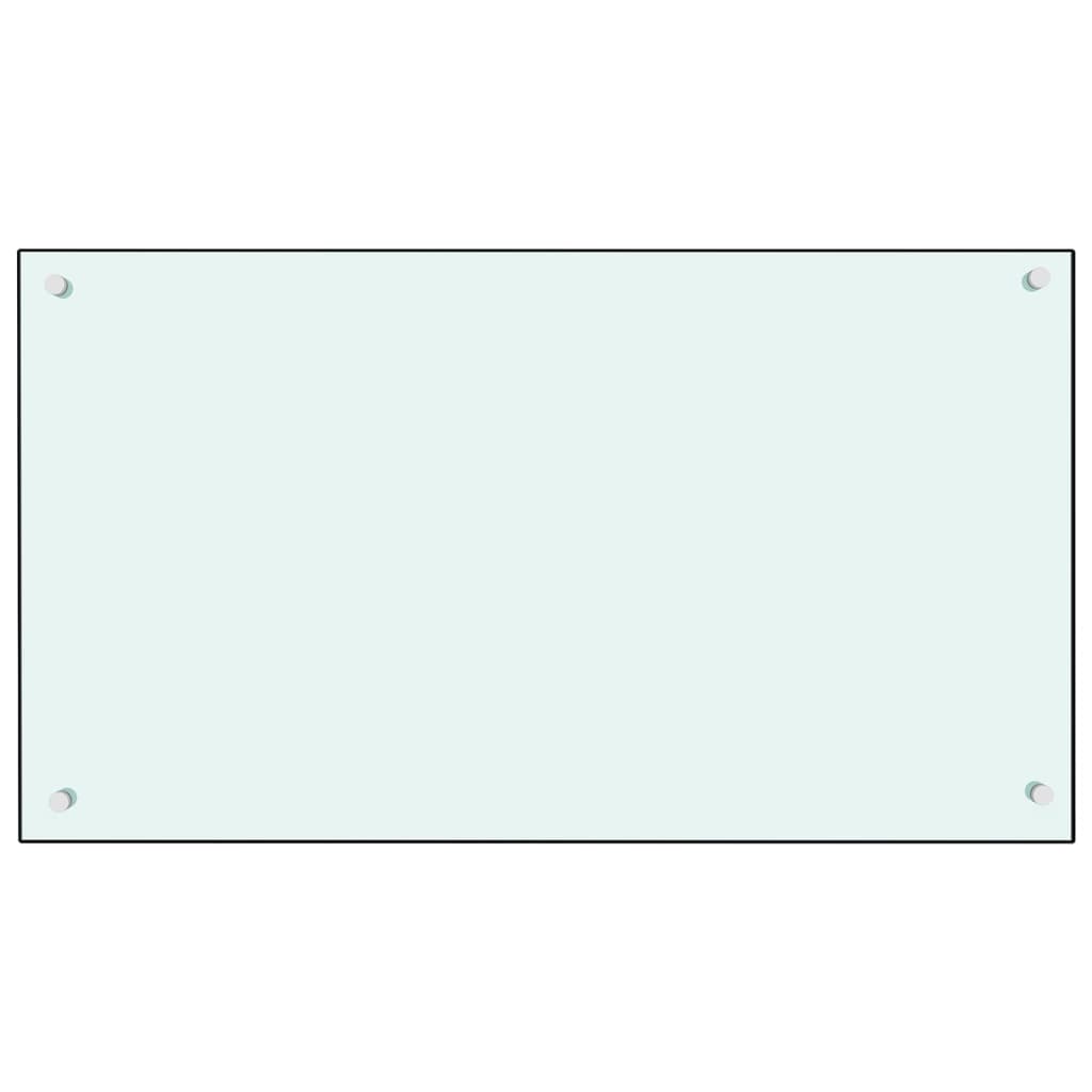 Vidaxl Splash Screen Kitchen 90x50 cm Blanc de verre durci