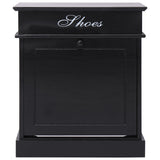 Armoire à chaussures Vidaxl 50x28x58 cm Paulowniahout noir - afbeelding 2