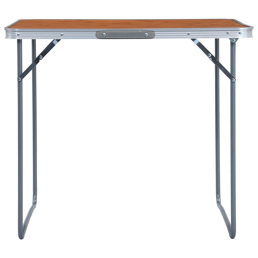Table de camping vidaxl pliable avec un cadre métallique 80x60 cm