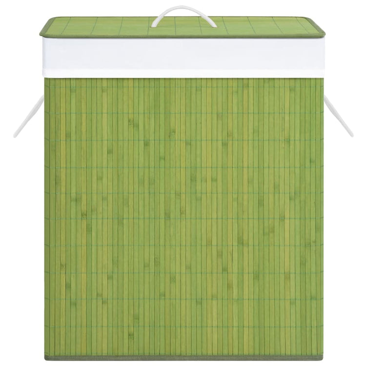 Panier à laverie Vidaxl avec 1 boîte 83 l Bamboo vert