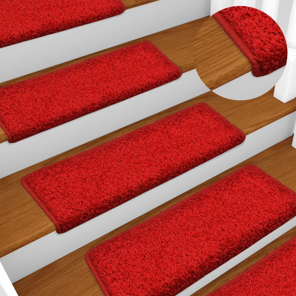 Vidaxl Escalier Mats 5 ST 65X21X4 CM ROUGE