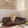 Vidaxl Dog Basket 80x68x23 cm en cuir artificiel marron