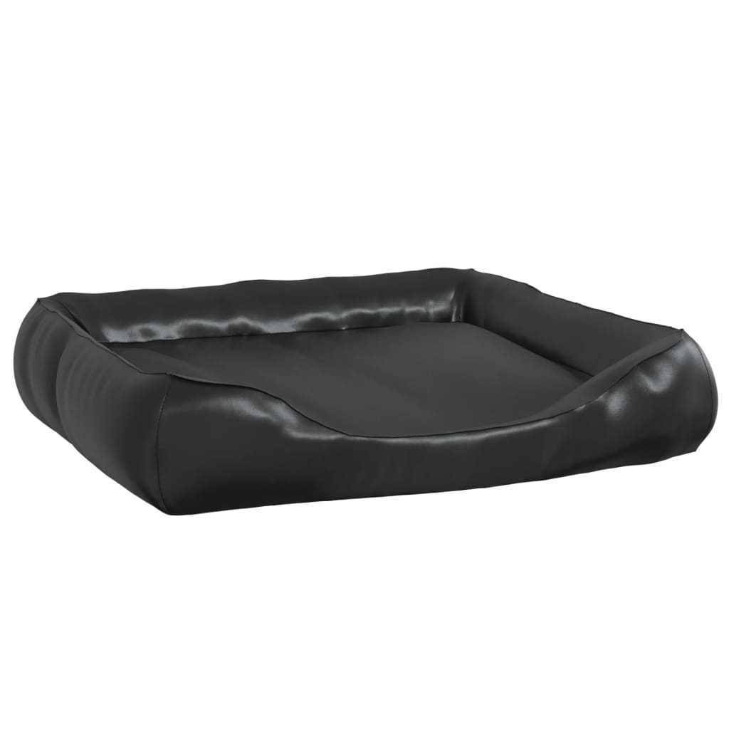 Vidaxl Dog Basket 80x68x23 cm en cuir artificiel noir