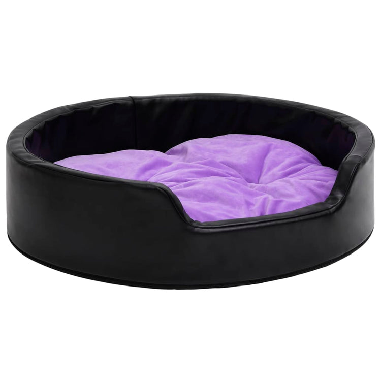 Vidaxl Dog Basket 99x89x21 cm en peluche et cuir artificiel noir et violet